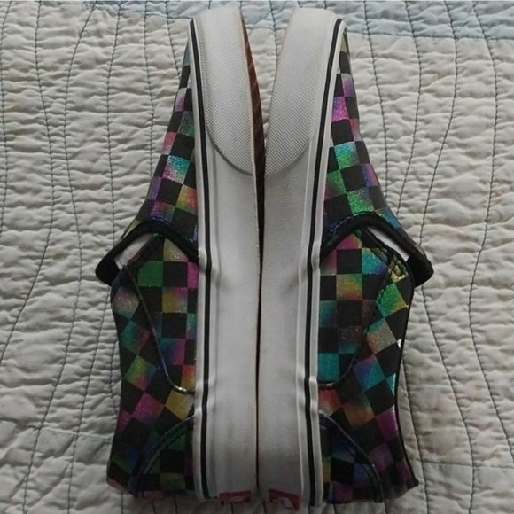 Vans women's multi-colored check slip on sneakers size 6.5 - Picture 5 of 6